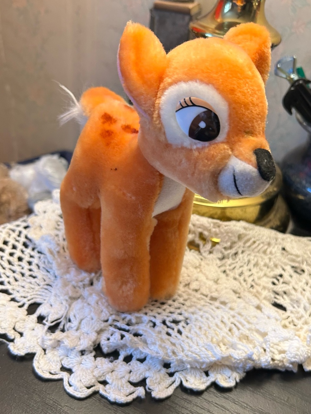Plush Orange Deer Stuffed Animal - Soft Cuddly Toy